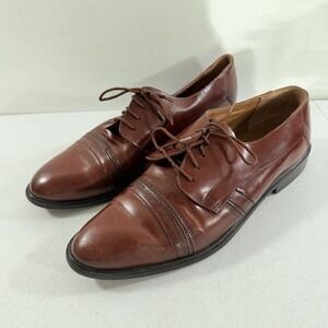 Giorgio Brutini Men's Size 13 D Lace Up Brown Leather Oxford Cap Toe Shoes